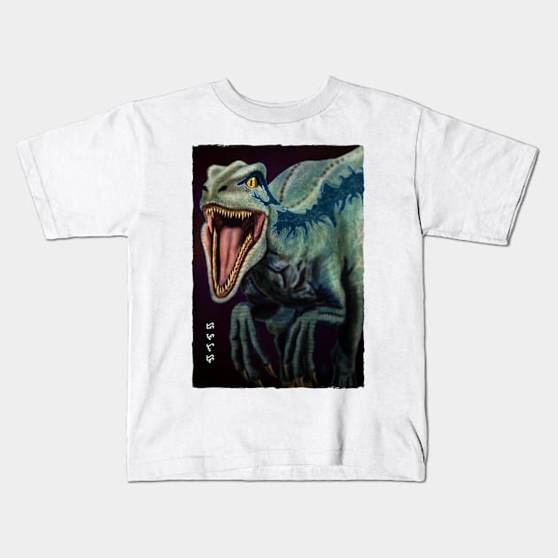 Raptor - White Kids T-Shirt by Thor Reyes